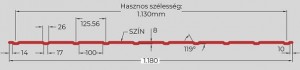 T-8-as profil trapézlemez mérete